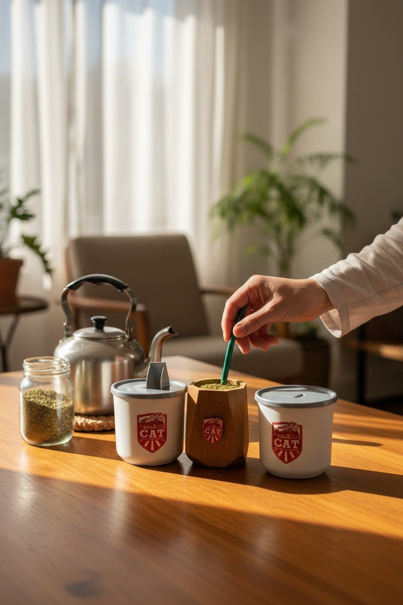 Kit Matero Oficial CAT – Mate + Yerbera + Azucarera