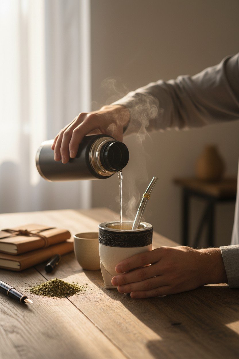 Mate Imperial Oficial CAT Blanco con Borde de Alpaca + Bombilla